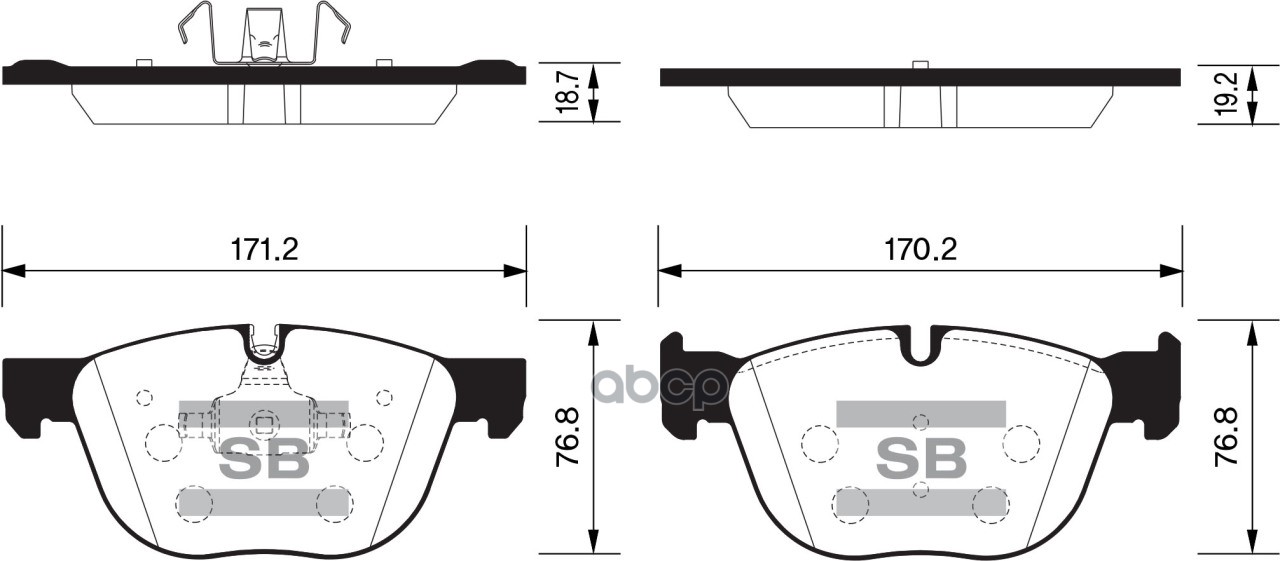 Колодки передние SANGSIN BRAKE SP2172